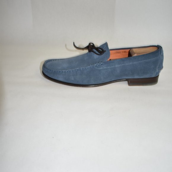 Santoni Fatte A Mano Blue Suede Loafer Size 9.5 main image 8